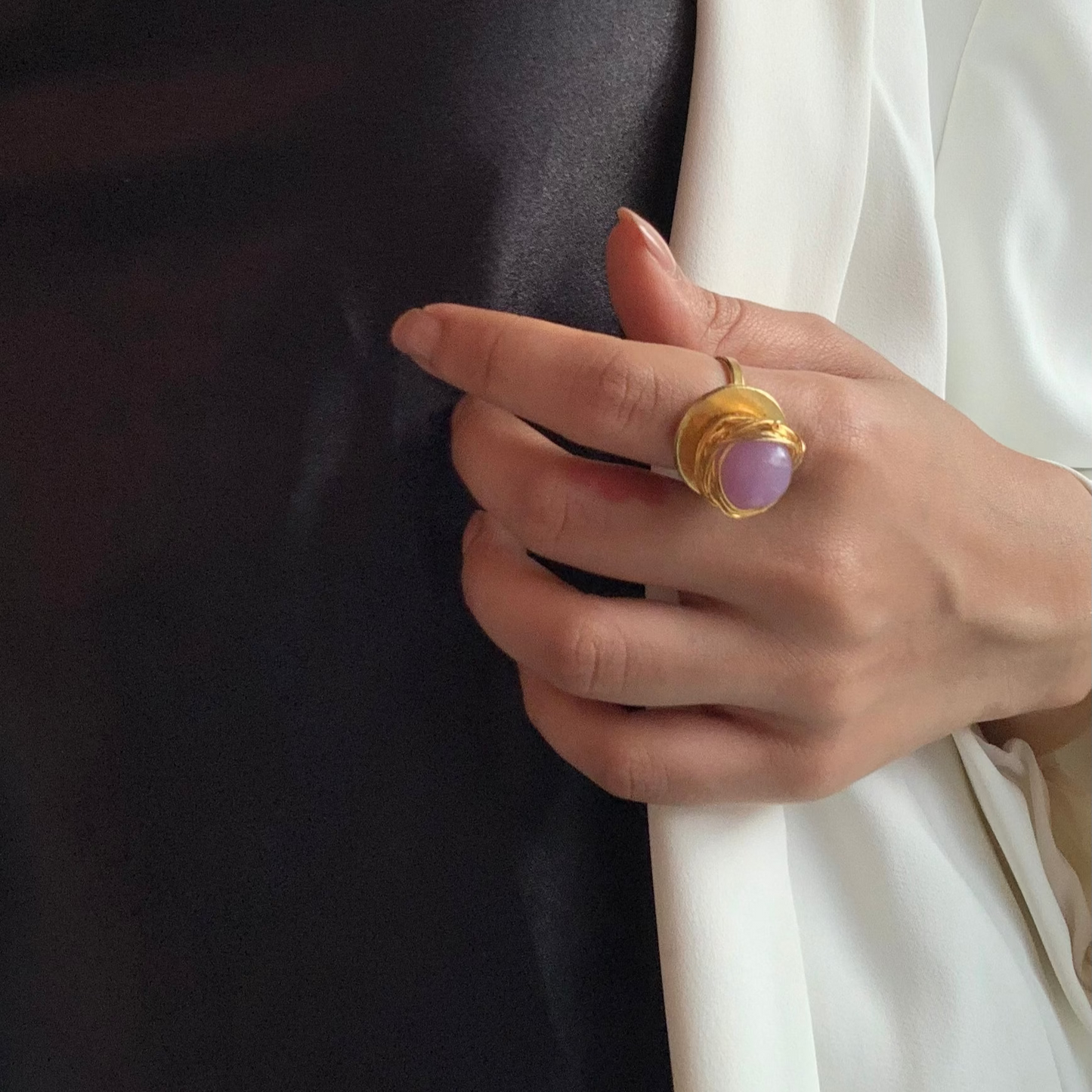 Purple Onyx Ring