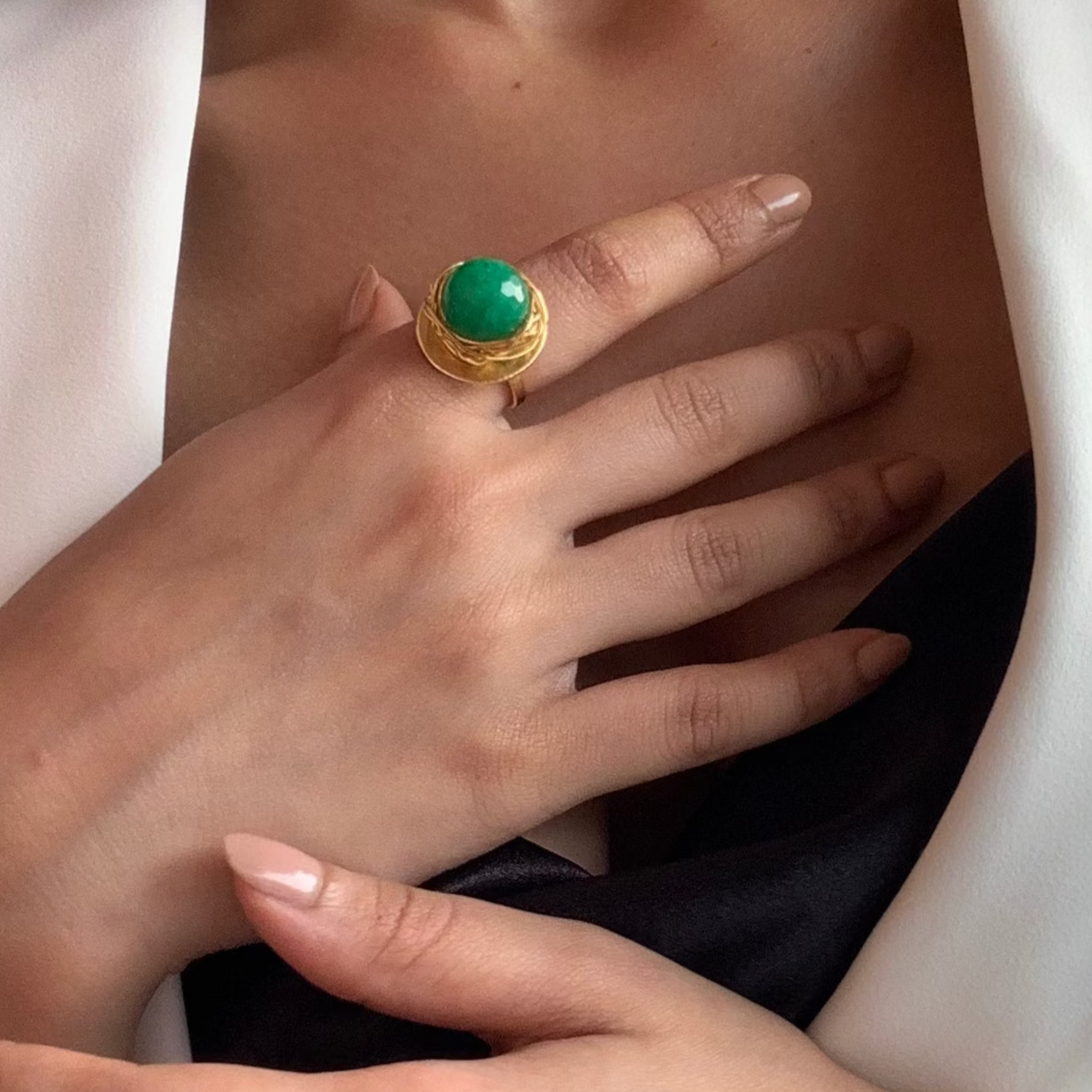 Blue Onyx Ring
