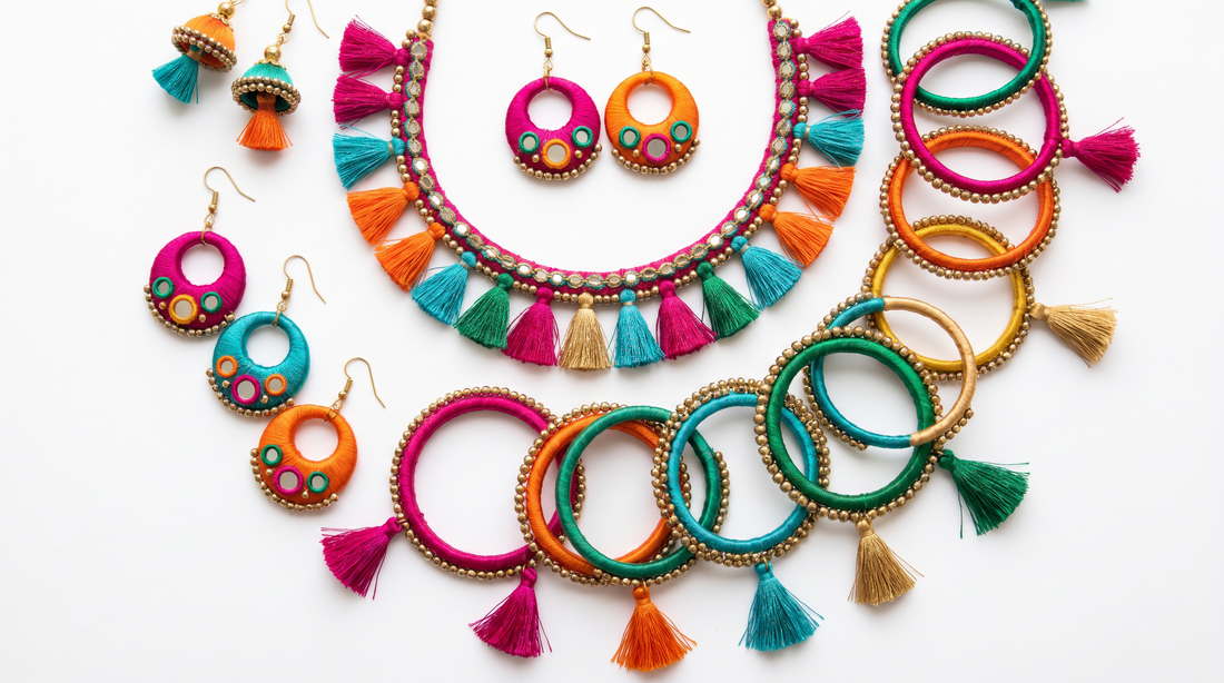 Hoop earrings in three sizes — huggie, medium and large gold hoops on cream linen – KANSYA Jewellery