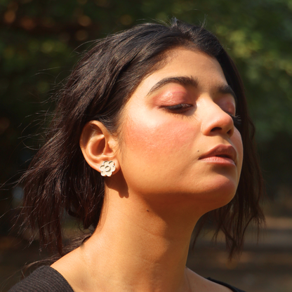 Floral-Cement-Torc-Necklace