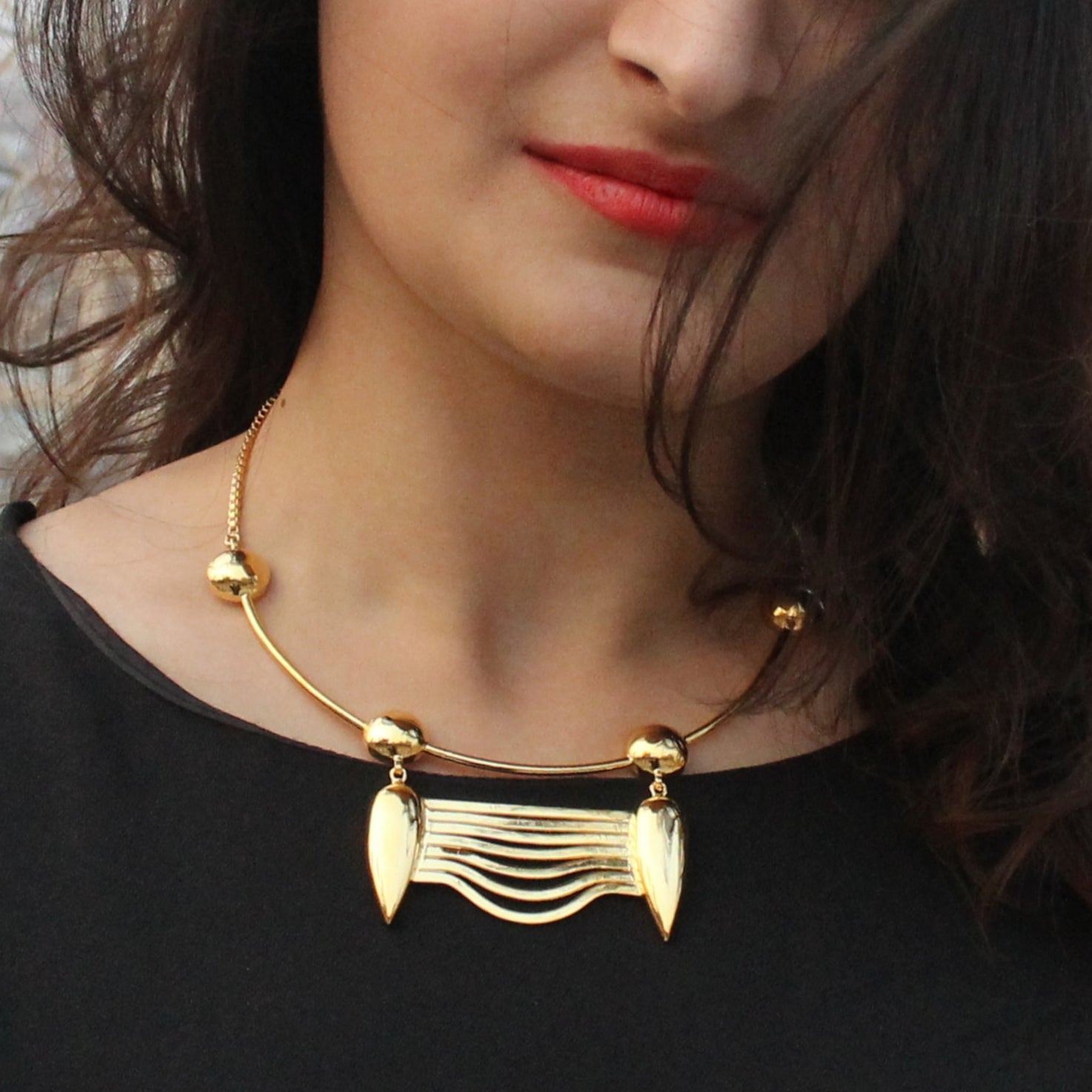 Collar-Gold-Tone-Necklace