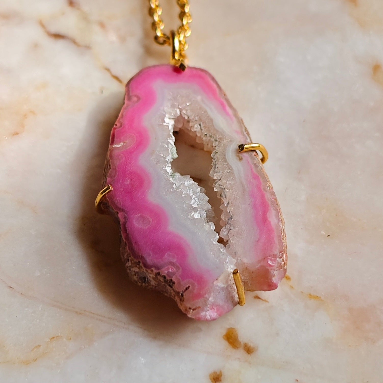 Crystal Druzy Agate Necklace Charms