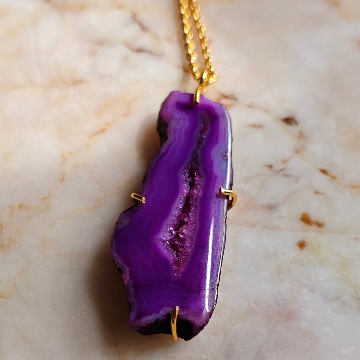 Purple-Druzy-Agate-Stone-Pendant