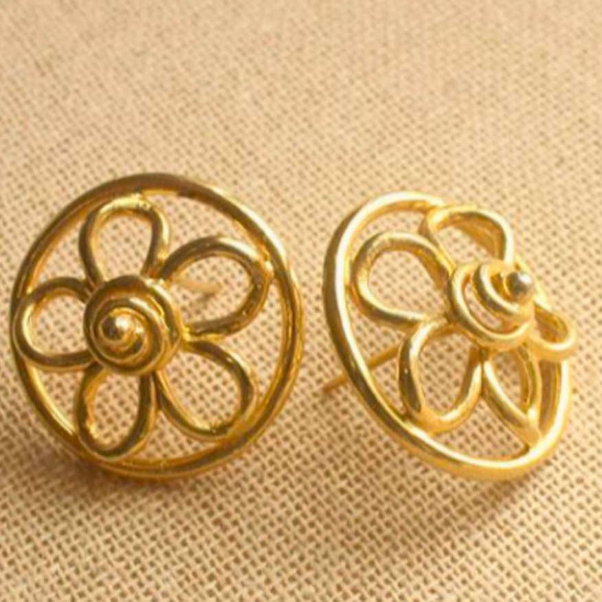 Dial-Flower-Ear-Studs