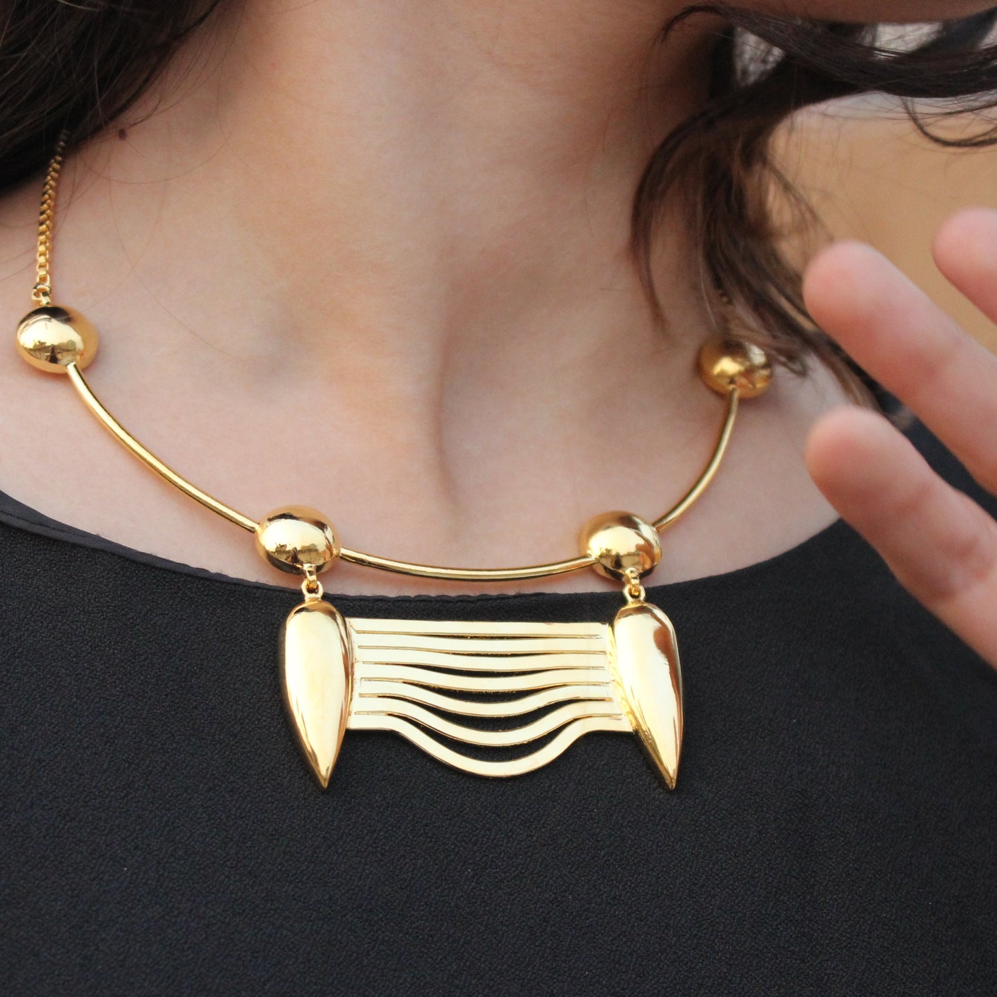Collar-Gold-Tone-Necklace