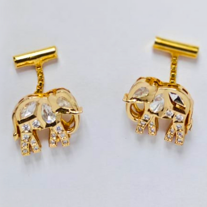 Gold-Elephant-Kundan-Drop-Earrings
