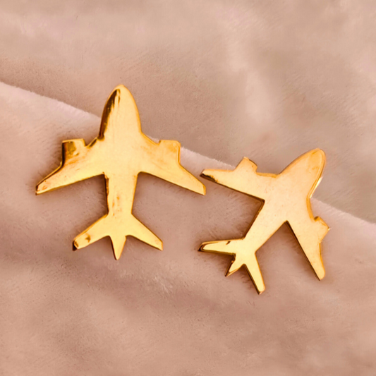 Gold-Plated-Aeroplane-Earrings







