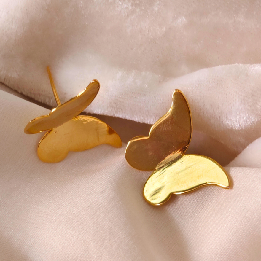 Gold-Plated-Butterfly-Earrings