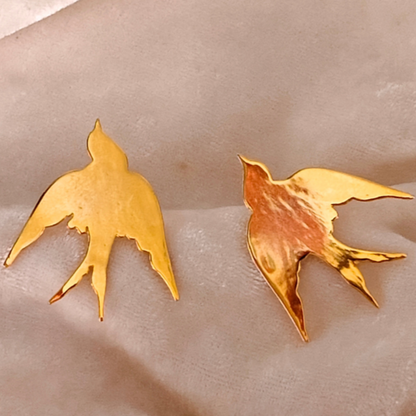 Gold Plated Flying Bird Earrings








