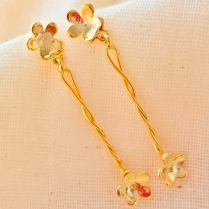 Gold-Platted-Flower-Earrings