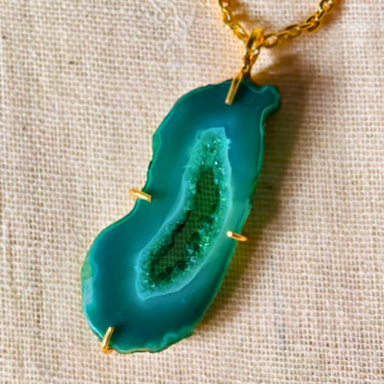 Green-Druzy-Agate-Stone-Pendant