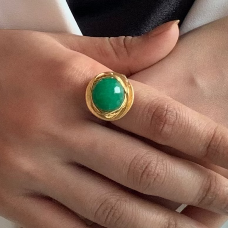 Green Onyx Ring