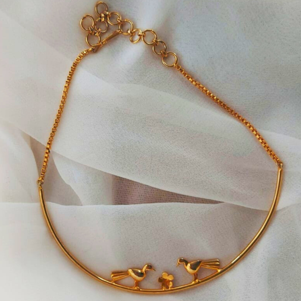 Love Birds Necklace — part of the Love Bird Earrings and Necklace Combo by Kansya Jewelry