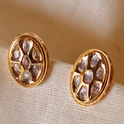 Maharani-Oval-Shape-Kundan-Studs