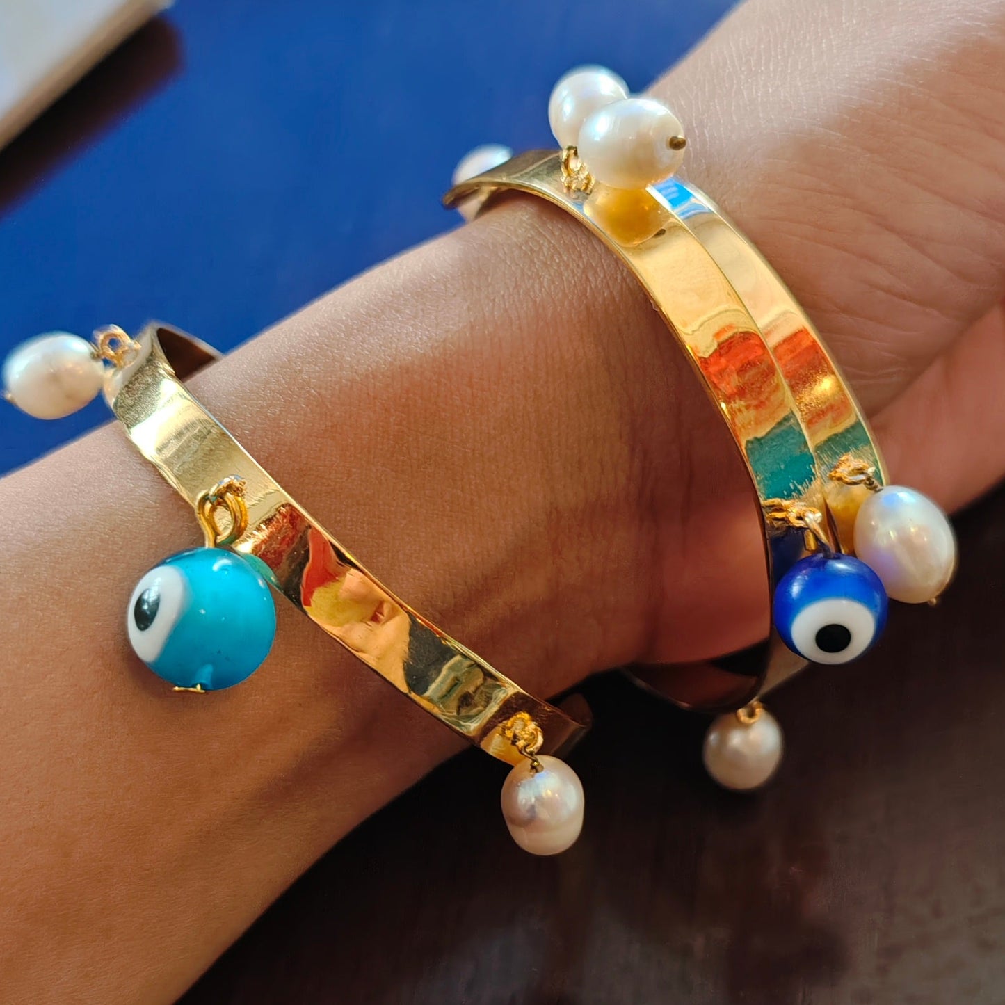 Evil Eye Bracelet With Pearl