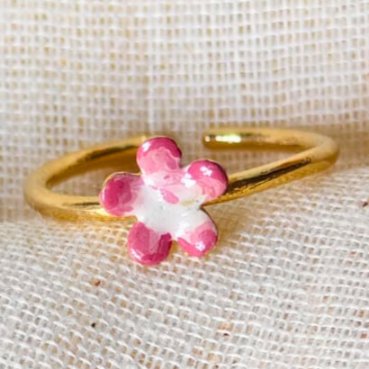 Pink Flower Ring — part of the Pink Pushpa Set by Kansya Jewelry