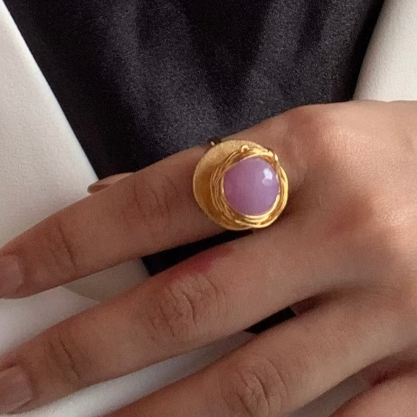 Purple Onyx Ring