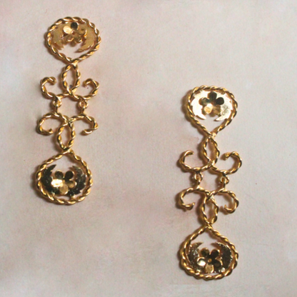 Twisted-Bloom-Cascade-Earrings