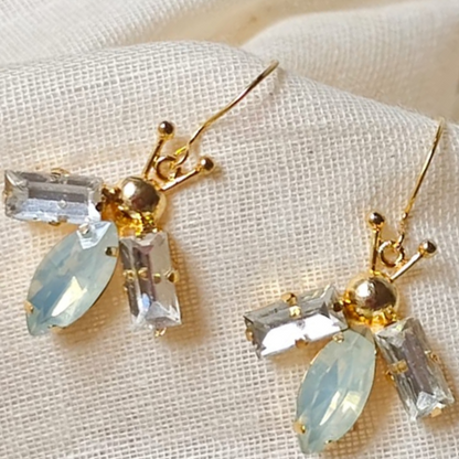 White-and-Opal-Gold-Bug-Earrings
