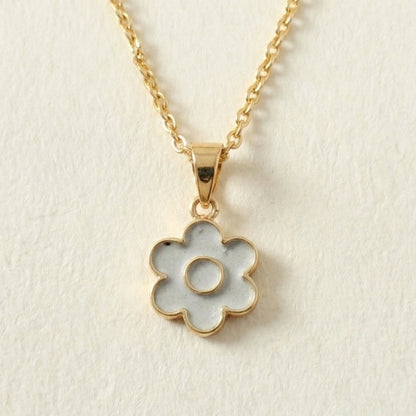 Floral Cement Pendant — part of the Cement Jewelry Trio by Kansya Jewelry