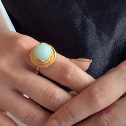 Light Blue Onyx Ring