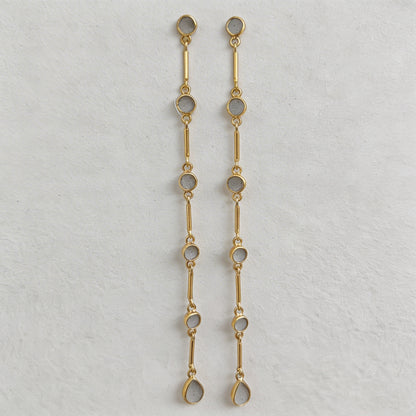 Meher shoulder drop cement earrings