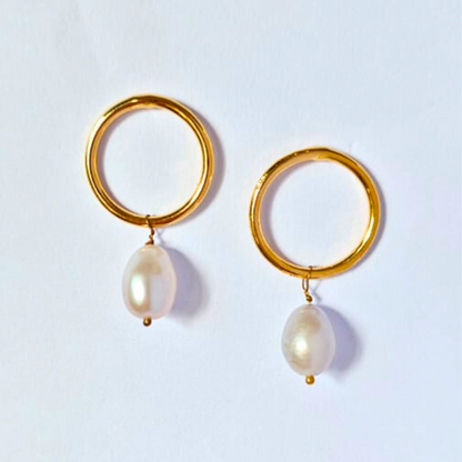 Halo Pearl Drop Earrings