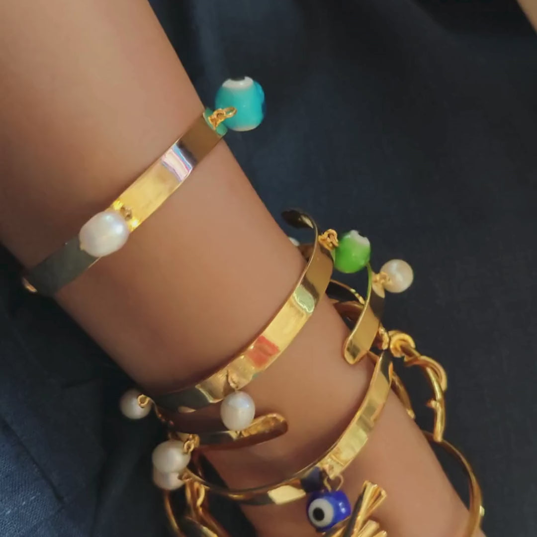 Evil Eye Bracelet With Pearl