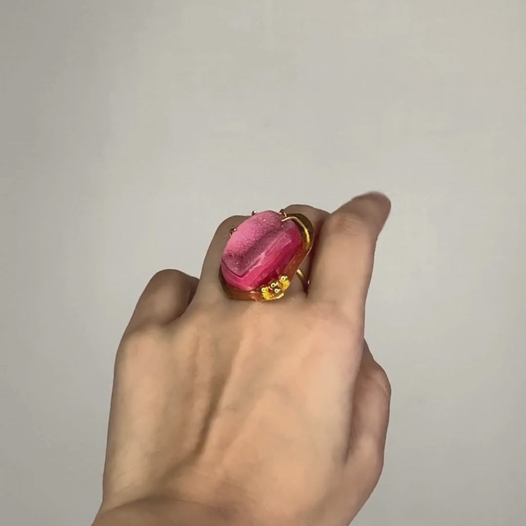 Rose Quartz Aura Ring