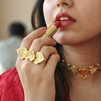 Triple Heart Statement Chilayi Ring